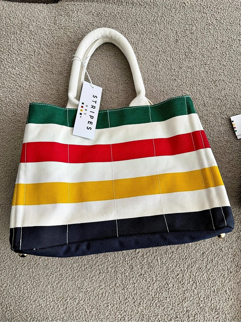 HBC Striped Canvas Tote